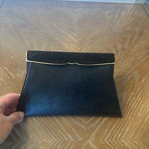 Black Clutch with Gold Trim